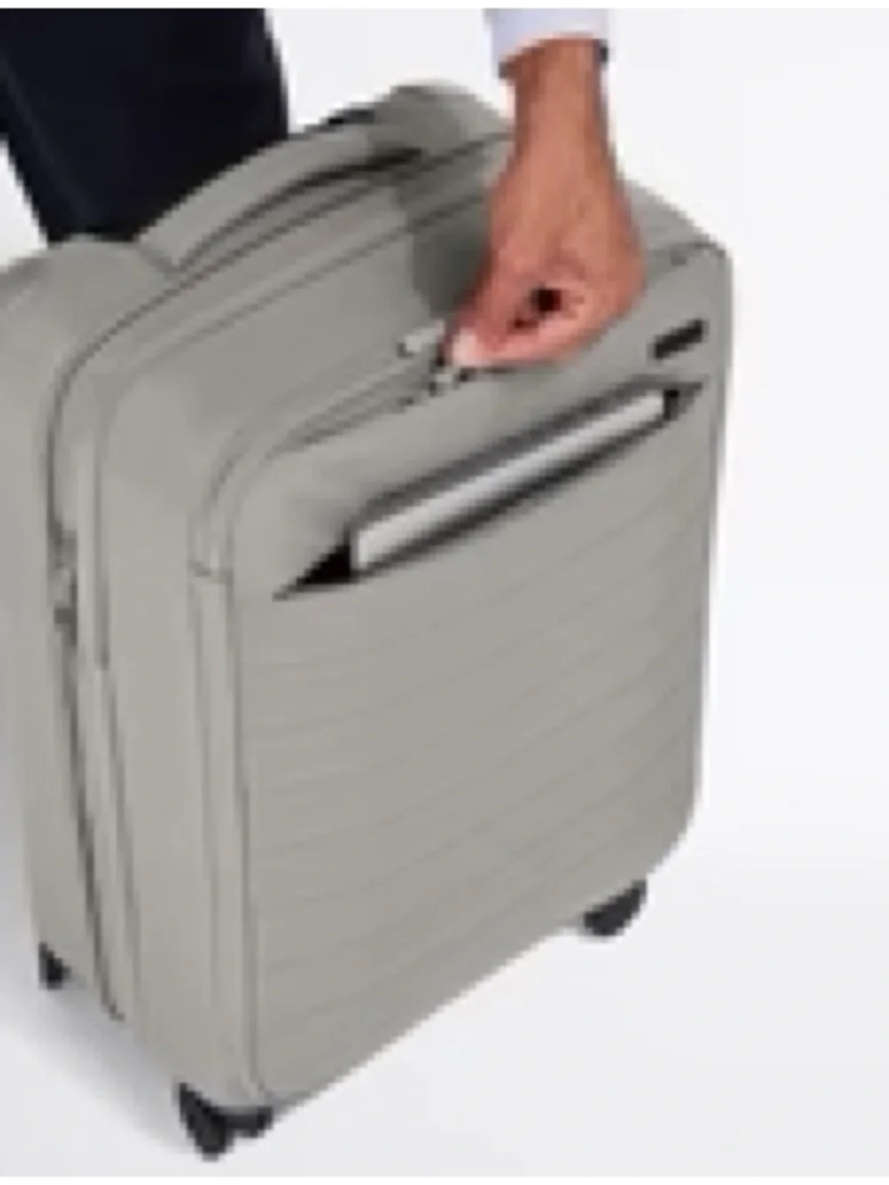 Away Light Gray Softside Bigger Carry-On Luggage Bag